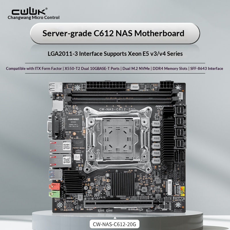 C612 LGA 2011-3 Xeon X99 Mothe - Nas Motherboard 8 Sata Mini Itx ulasan dan harga