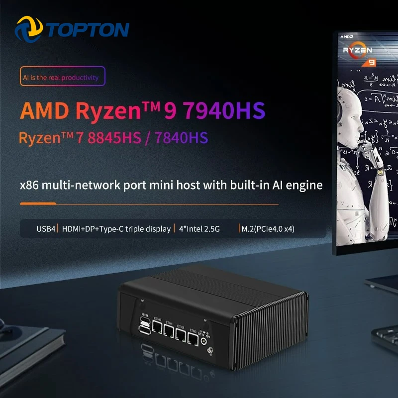 Super Deal Mini Soft Router AM - Amd Ryzen 7 7840Hs Mini Pc ulasan dan harga
