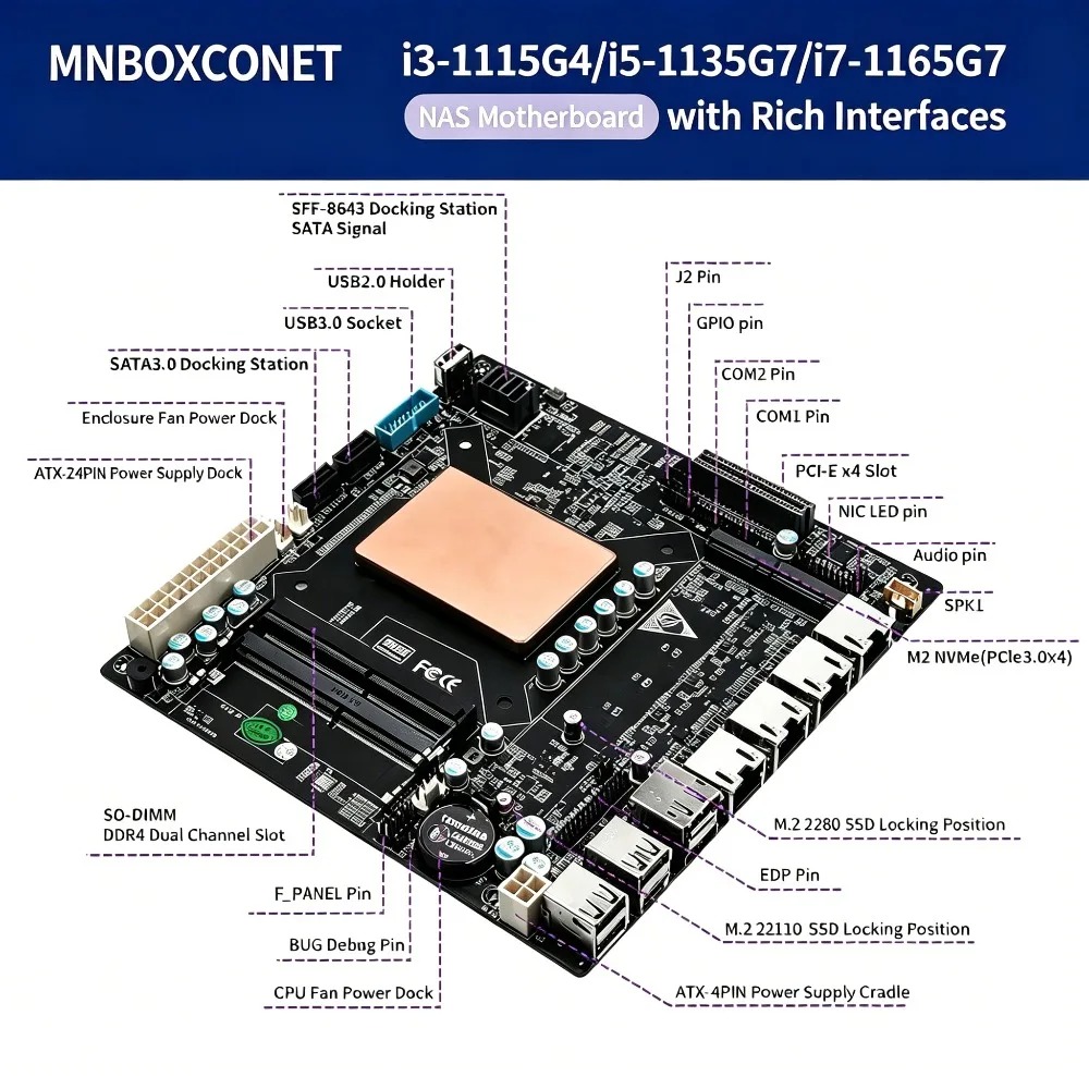ITX NAS Motherboard with 11th  - Nas Motherboard 8 Sata Mini Itx ulasan dan harga