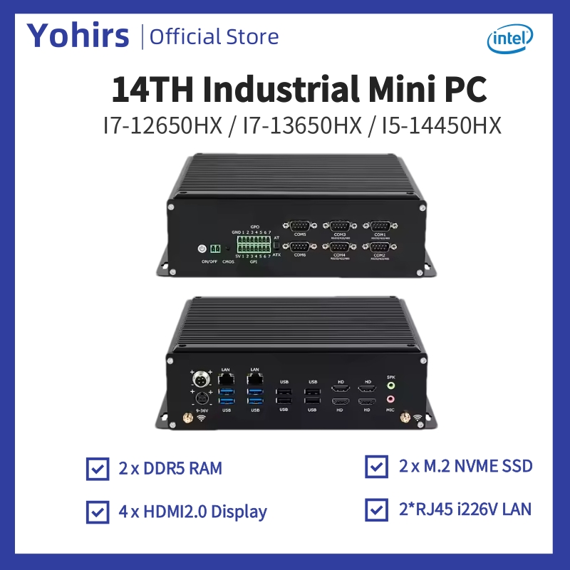 14th Industrial Mini Pc i5-144 - Fanless Industrial Pc Rs485 Core I7 ulasan dan harga
