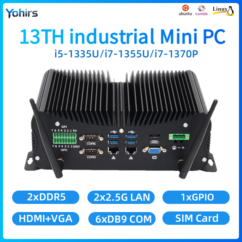 13th Fanless Mini Industrial P - Fanless Industrial Pc Rs485 Core I7 ulasan dan harga