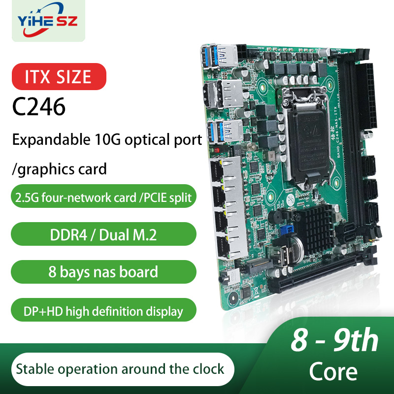 C246 8 SATA 8-Bays NAS Motherb - Nas Motherboard 8 Sata Mini Itx ulasan dan harga
