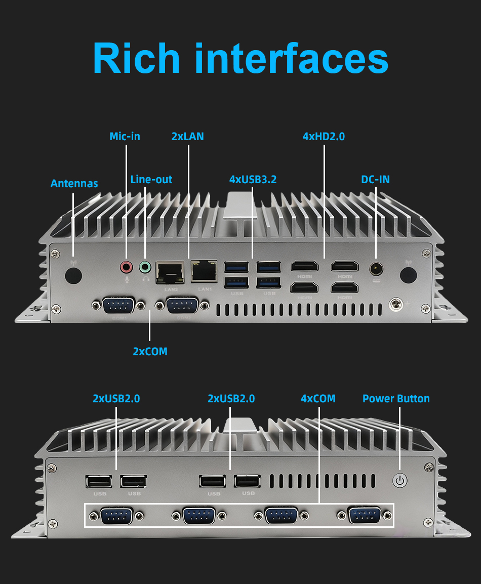 Fanless Industrial Mini PC 6xR - Fanless Industrial Pc Rs485 Core I7 ulasan dan harga