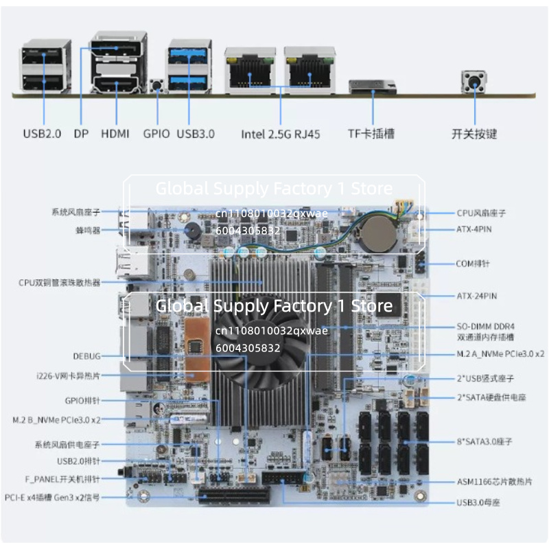 NAS Motherboard Mini ITX M11 w - Nas Motherboard 8 Sata Mini Itx ulasan dan harga
