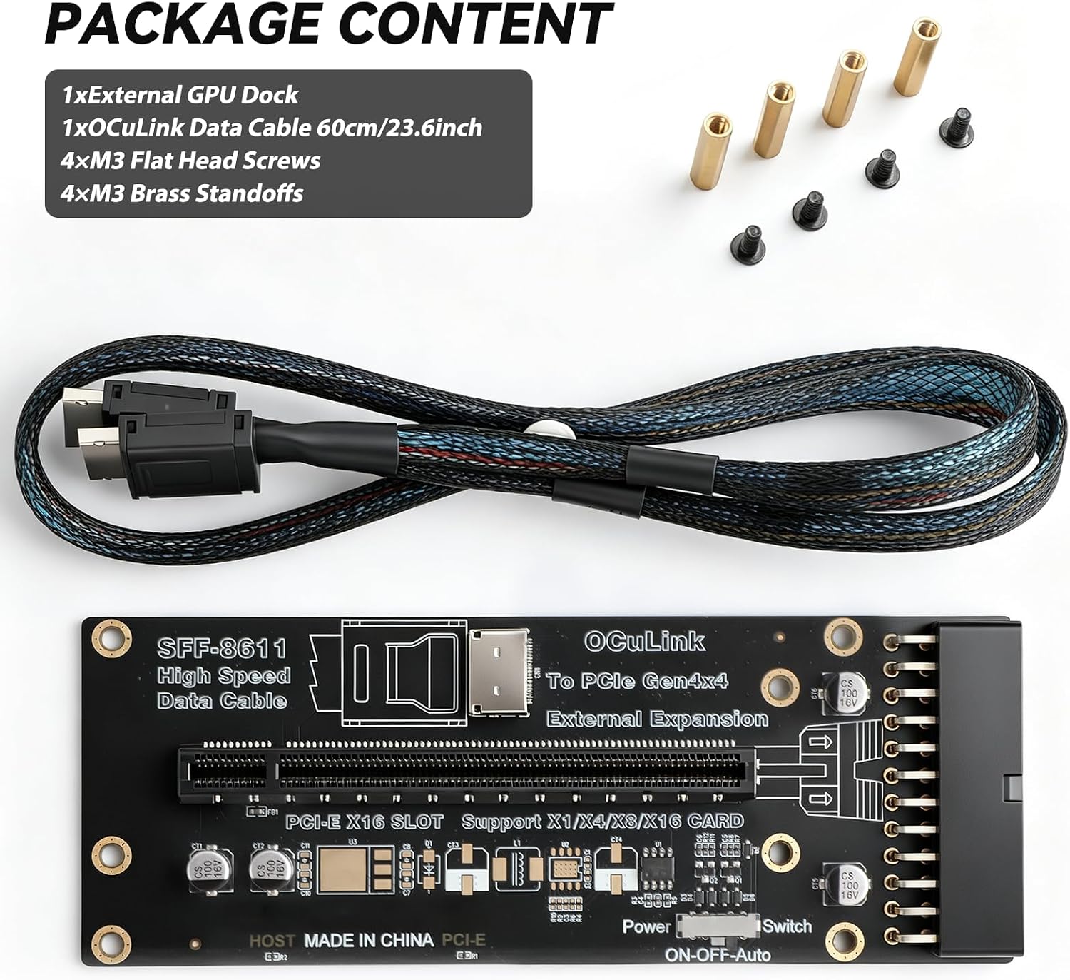 OCuLink PCIe 4.0 X4 64Gbps SFF - Oculink Egpu Mini Pc ulasan dan harga