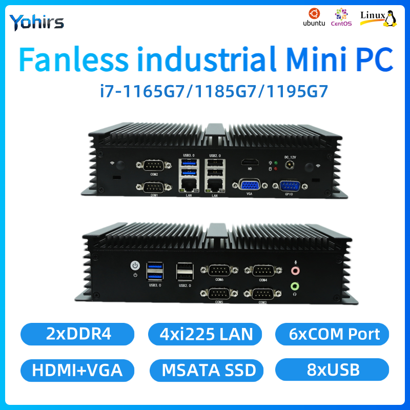 Fanless Embedded PC Intel Core - Fanless Industrial Pc Rs485 Core I7 ulasan dan harga