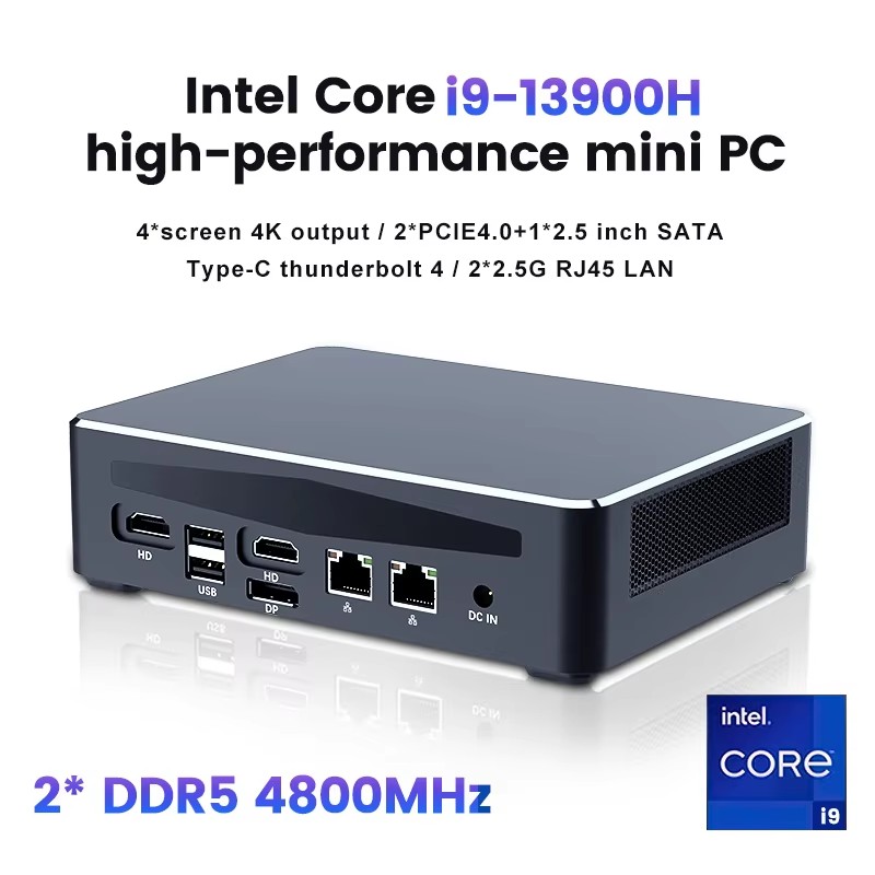 Topton Gaming 4 NAS Mini PC Co - Intel Core I9 13900H Mini Pc ulasan dan harga