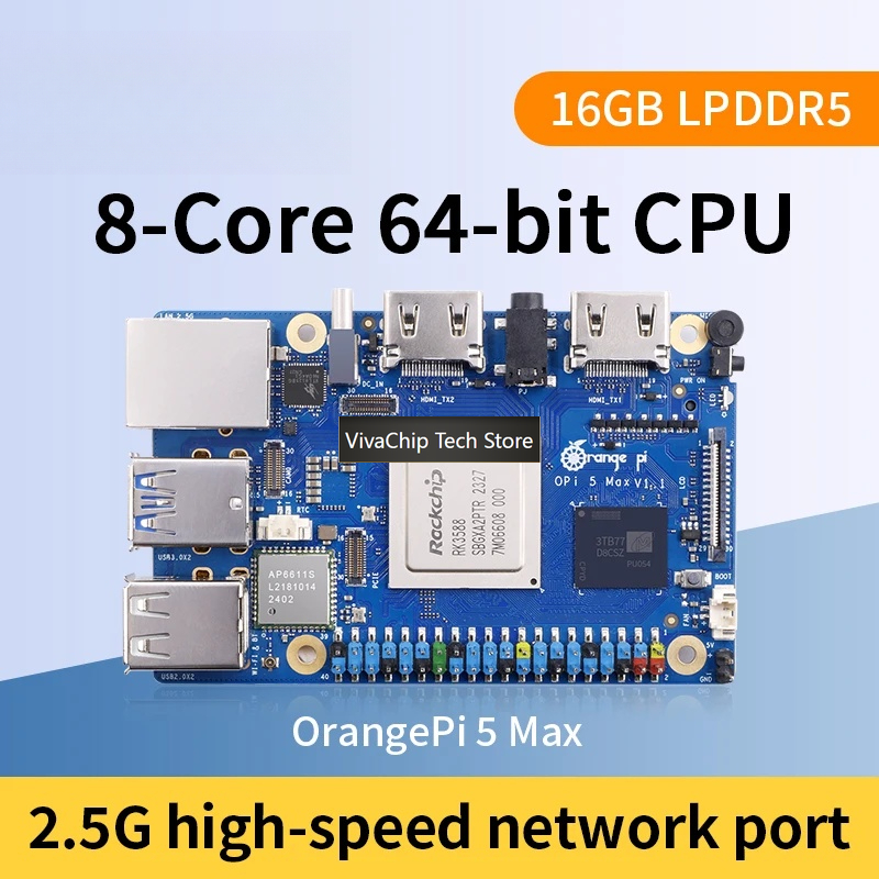 VivaChip TechOrange Pi 5 Max 1 - Rockchip Rk3588 Development Board ulasan dan harga
