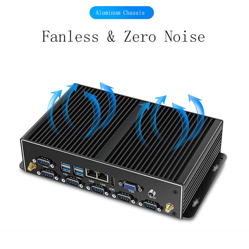 Mini Industrial PC Fanless Dua - Fanless Industrial Pc Rs485 Core I7 ulasan dan harga